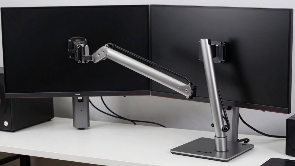 Why Monitor Arms Matter More on Heavy Dual-Screen Desks 6 strong adjustable monitor support
