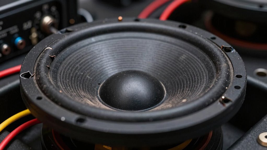 subwoofer distortion troubleshooting steps