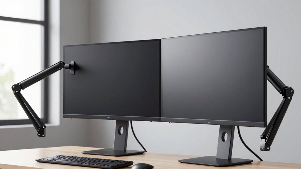 support for heavy dual monitors