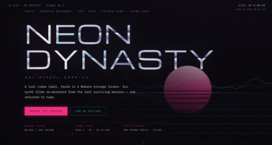 Glimpse: NEON DYNASTY — Tokyo 1986 Video Label