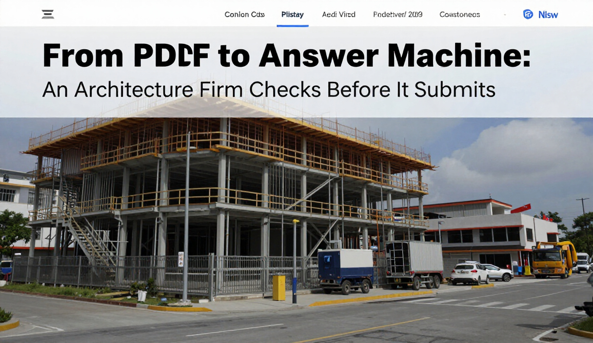 From PDF to Answer Machine: An Architecture Firm Checks Before It Submits 3 From PDF to Answer Machine: An Architecture Firm Checks Before It Submits