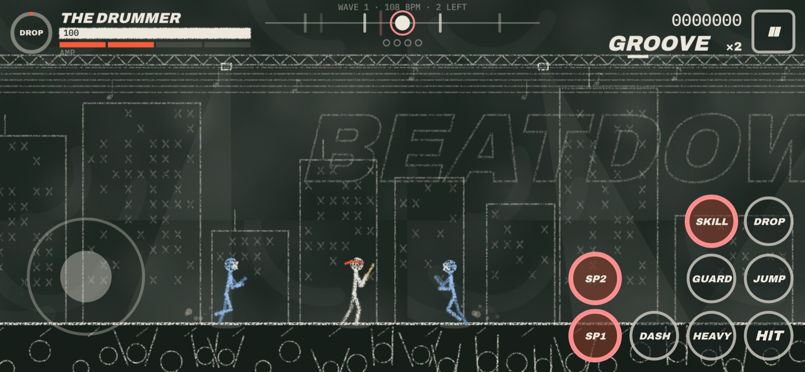 I Asked an AI to Make Its Own Stickman Game. By Evening It Had Built an Arcade. 21 Game on a phone in landscape with virtual thumbstick and round action buttons